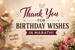 Read more about the article Thank You for Birthday Wishes in Marathi 2026: Best Replies