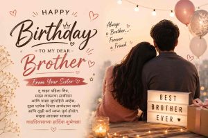 Happy Birthday Wishes For Brother in Marathi